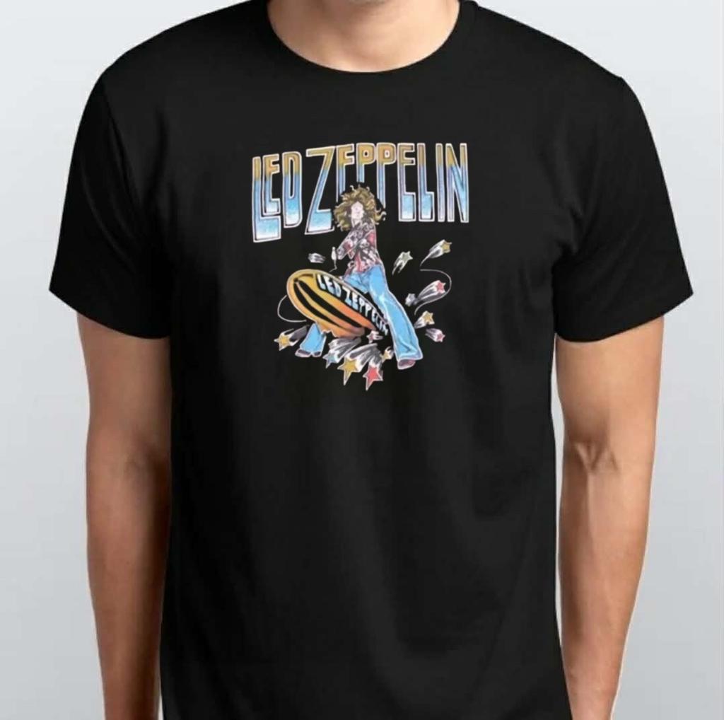 LED ZEPPELIN Rock Concert Tour 70s T-SHIRT Black