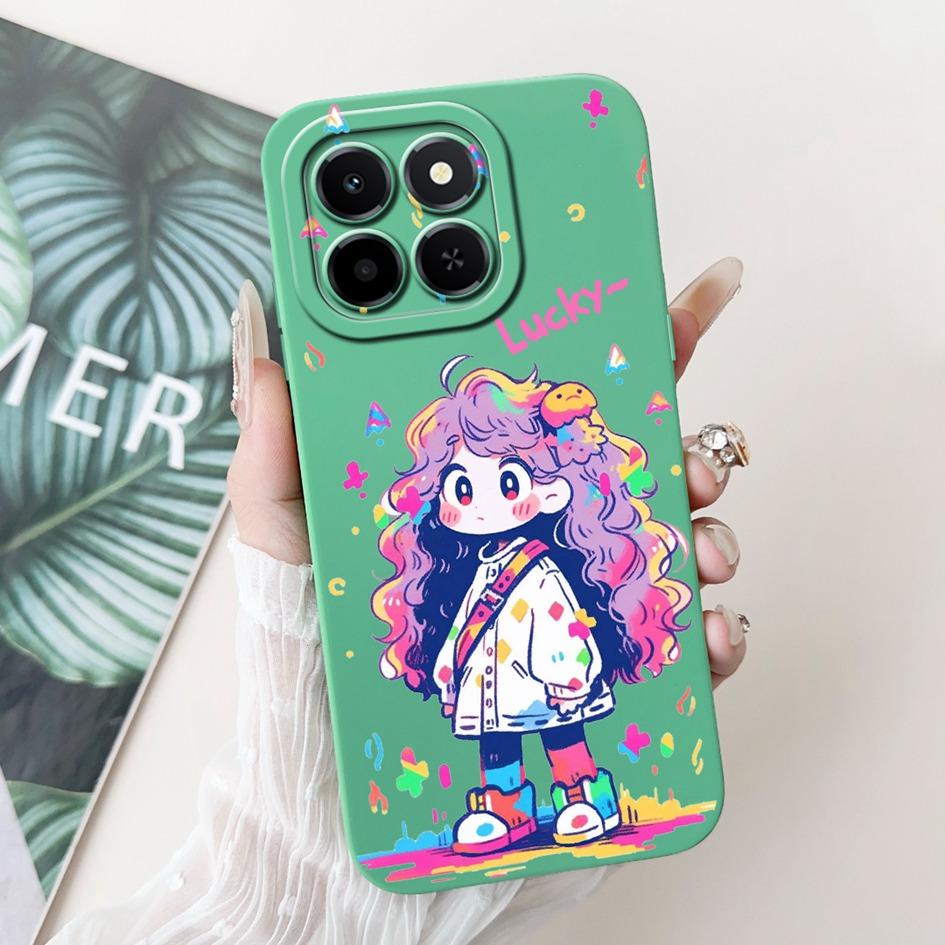 6.61" For Honor X6c 2025 Case Cute Panda Rabbit Soft Liquid Silicone Shockproof TPU Back Cover For HonroX6c Play 9C NIC-LX1 Para