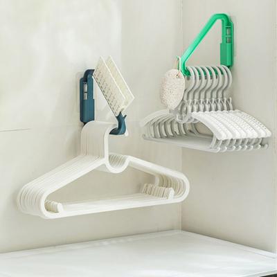 Clothing Rack Holder Wall-Mounted Space Saving Clothes Hanger Organizer Laundry Dryer Room Garment Hanger Storage Rack Dorm Accessories