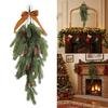 Realistisches Plastik-Kiefernnadel-Hängeornament Weihnachtsbaumdekoration Für Tür Kaminsims Treppenwand Feiertagsparty