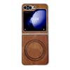 Magnetyczne etui Samsung Galaxy Z Flip7 Retro z fakturą Crazy Horse do Flip6/5