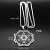 Vintage Hexagram Pendant Stainless Steel Mens Long Necklace Hip Hop Cool Accessory