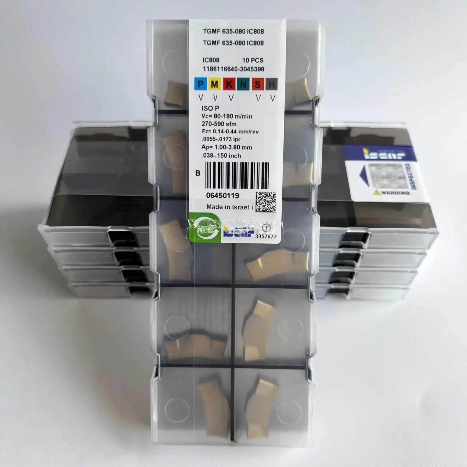 

ISCAR / TGMF635-080 IC808 /Industrial indexable Carbide Inserts 10 PCS