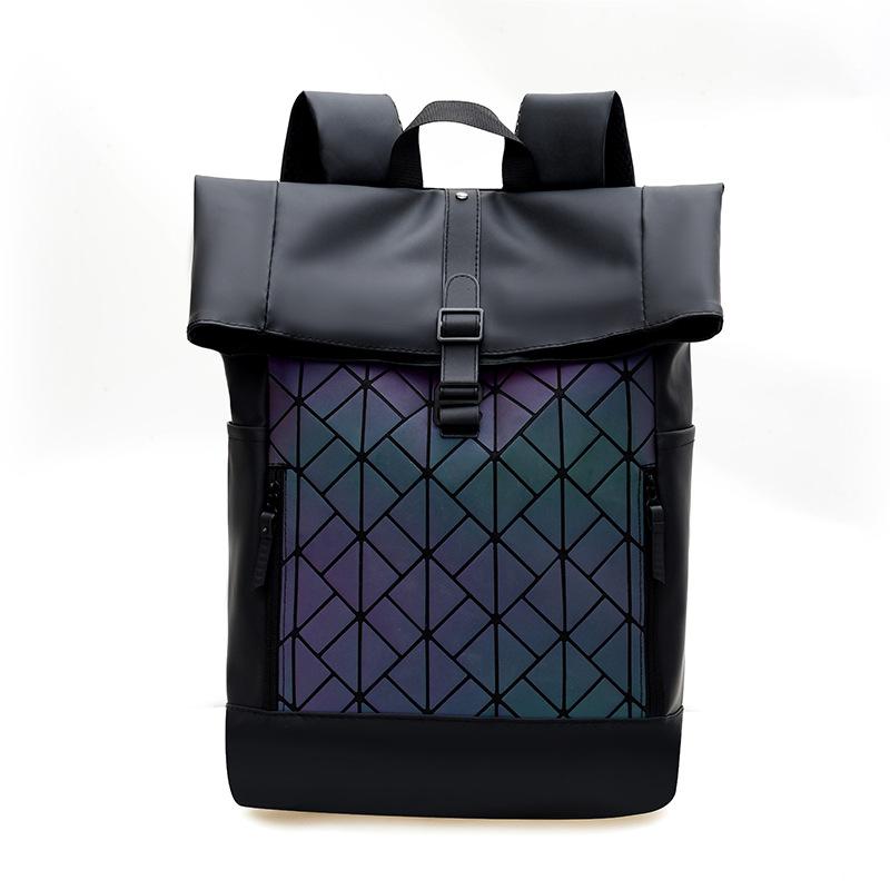 Schoolbag Backpack Men's Roll Top Outdoor Waterproof Computer Backpack Large Capacity College Student School Bag Work Commuter Travel