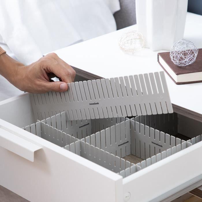 Verstelbare Lade-Organizer Condor InnovaGoods 16 Eenheden grijs