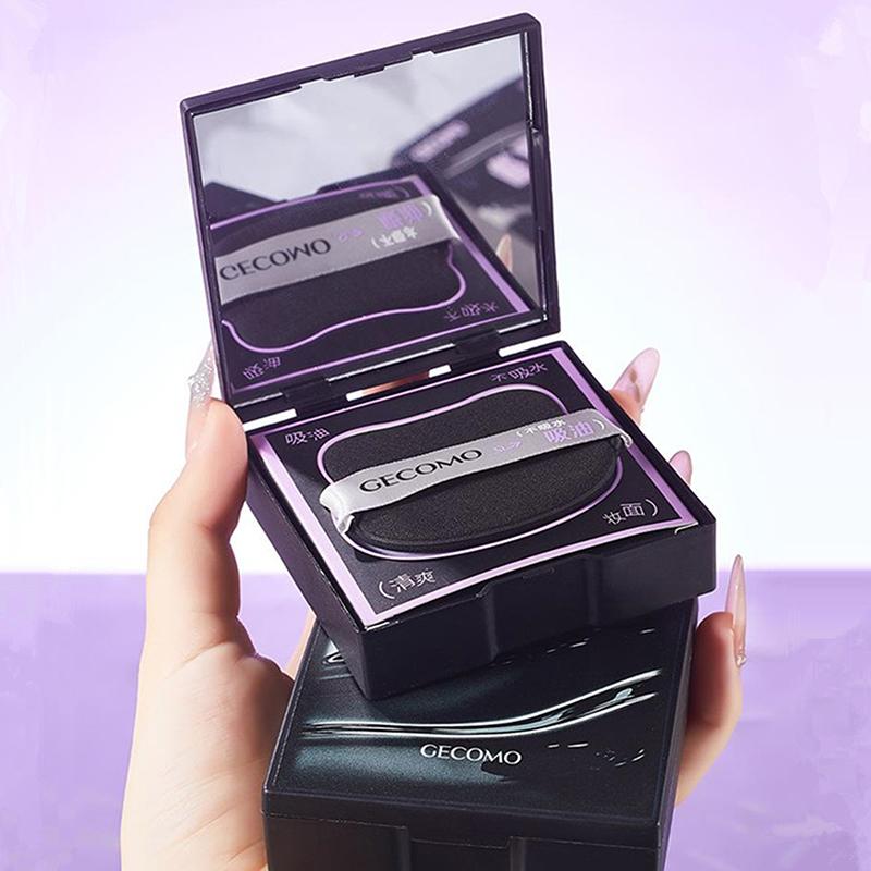 150 Sheets Extractable Oil Blotting Papers With Case Powder Puff Oil Absorbing Sheets Portable Face Blotting Papers For Make Up