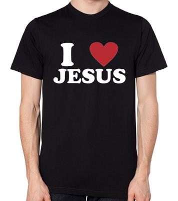 I Love Jesus T-Shirt Men Ladies Unisex Top Religion Faith Christ