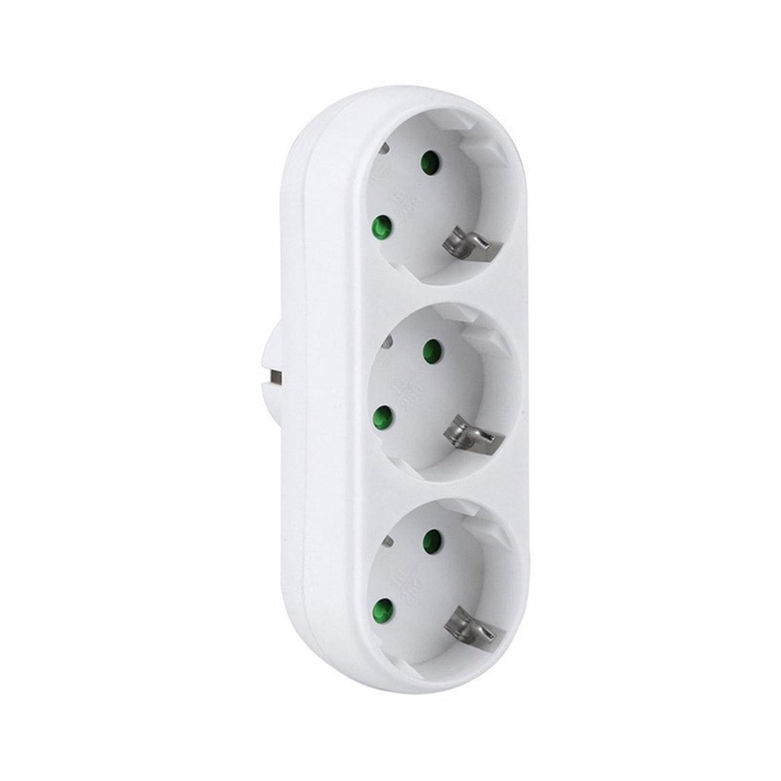 

Versatile 3 in 1 Electrical Plug Adapter with Individual Switches ABS Construct Space Saving 3 Port Power Socket Adapter