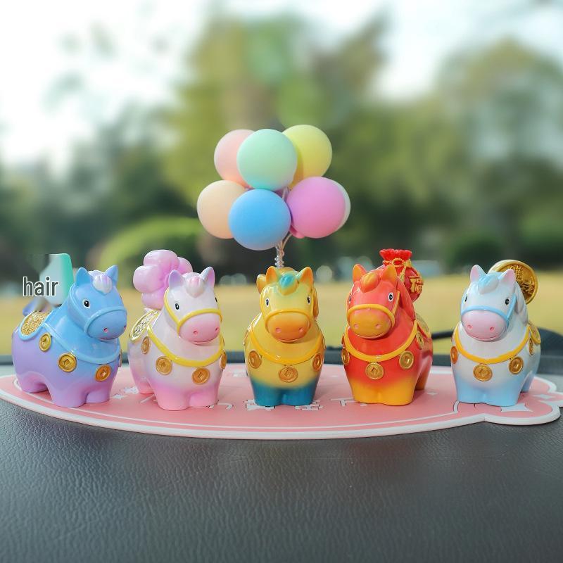 Little Pony Fufu Resin Figurine - Creative Car Console Decoration