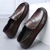 Leather Doudou shoes new breathable loafer tide shoes men's versatile one-pedal driving hollow casual leather shoes
