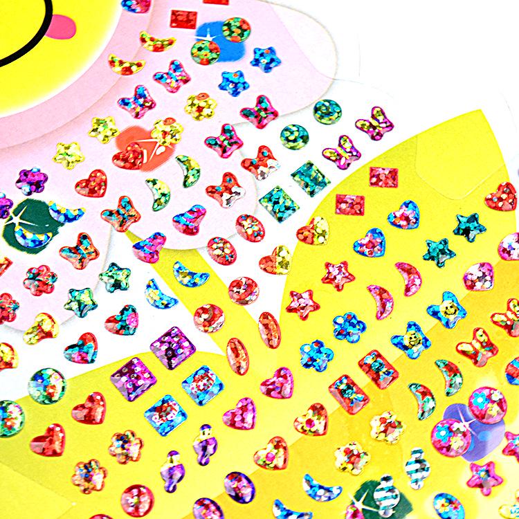 Excellence Award Cartoon Praise Stickers - Crystal Laser for Kids