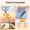 TOKQI Mini Selfie Stick Tripod with 3 Color Fill Light Detachable Holder 360 Rotation Bluetooth Remote for Vlog Live Streaming 7