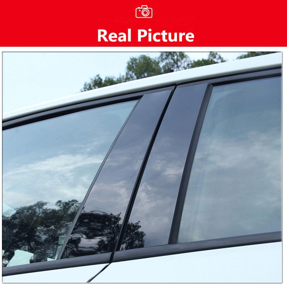 For Volkswagen VW T-Cross TCross 2018 2019-2023 Car PC Material Pillar Post Cover Door Trim Window Piano Black Molding Sticker