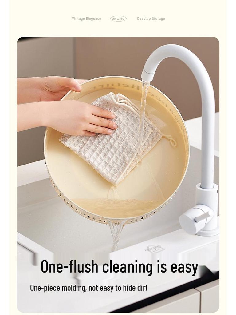 Rotating Kitchen Storage Rack: Large-Capacity Spice and Fruit Organizer