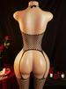 Sexy Lingerie Women Porn Halter Bodystocking Mesh Underwear Open Crotch Fishnet Full Bodysuit Crotchless Erotic Tight For Sex