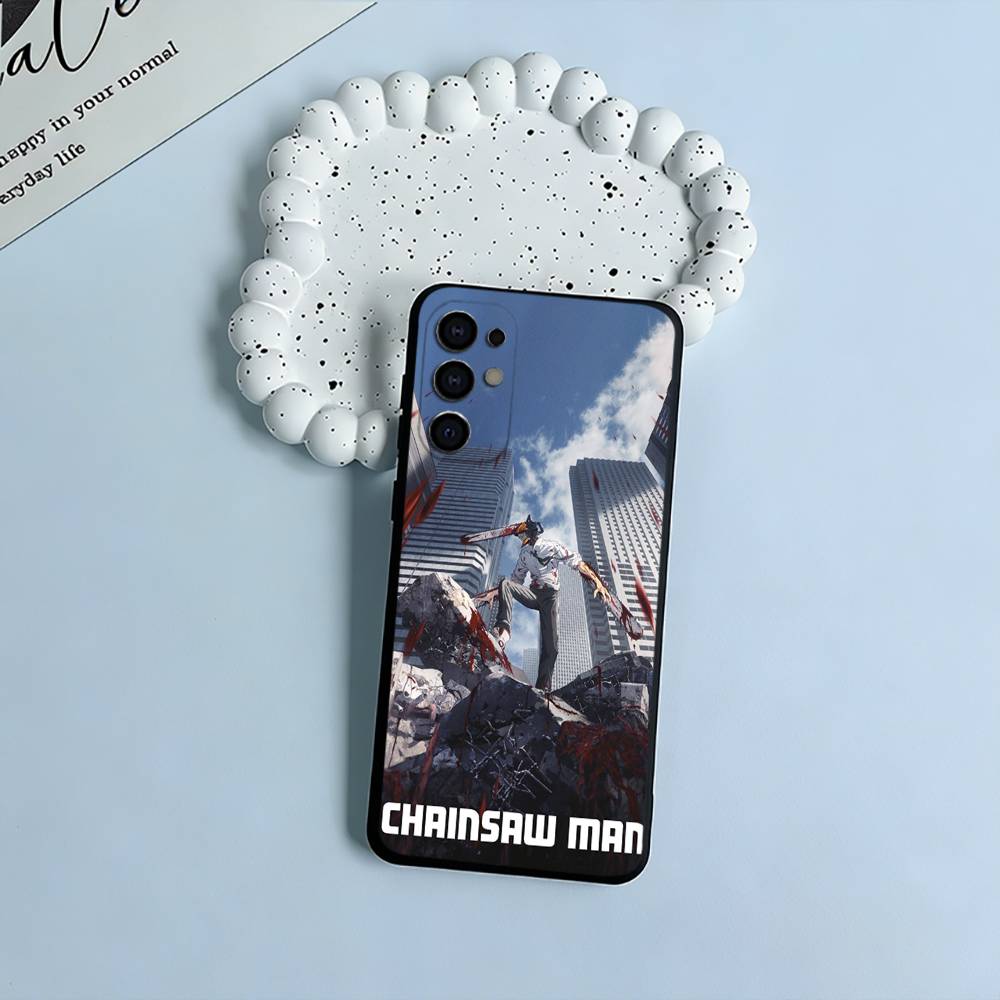 

C-M-Chainsaw-Man Phone Case For Samsung S25,S24,S21,S22,S23,S30,Ultra,S20,Plus,Fe,Lite,Black Soft Silicone Samsung S20fe