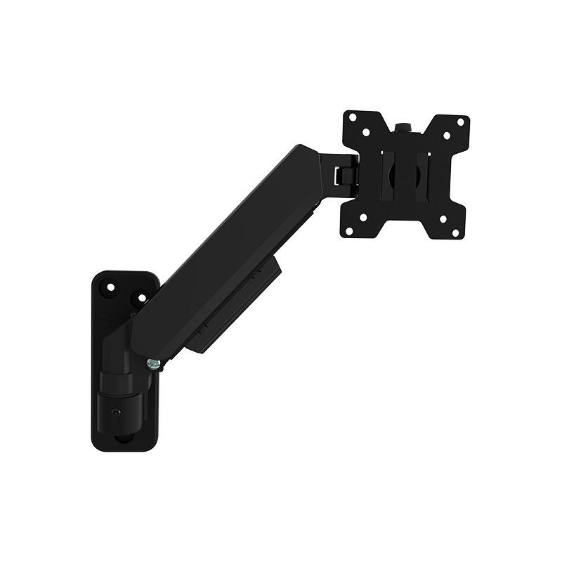 Adjustable Wall-Mounted Monitor Stand for 17-32 Inch Screens with Height, Horizontal, and Vertical Rotation