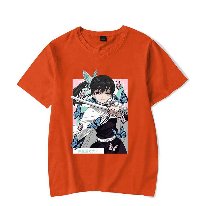 Hot Anime Tsuyuri Kanao Printing T Shirt Men/Women Tops Tees Summer Cool Personality Loose Short Sleeve