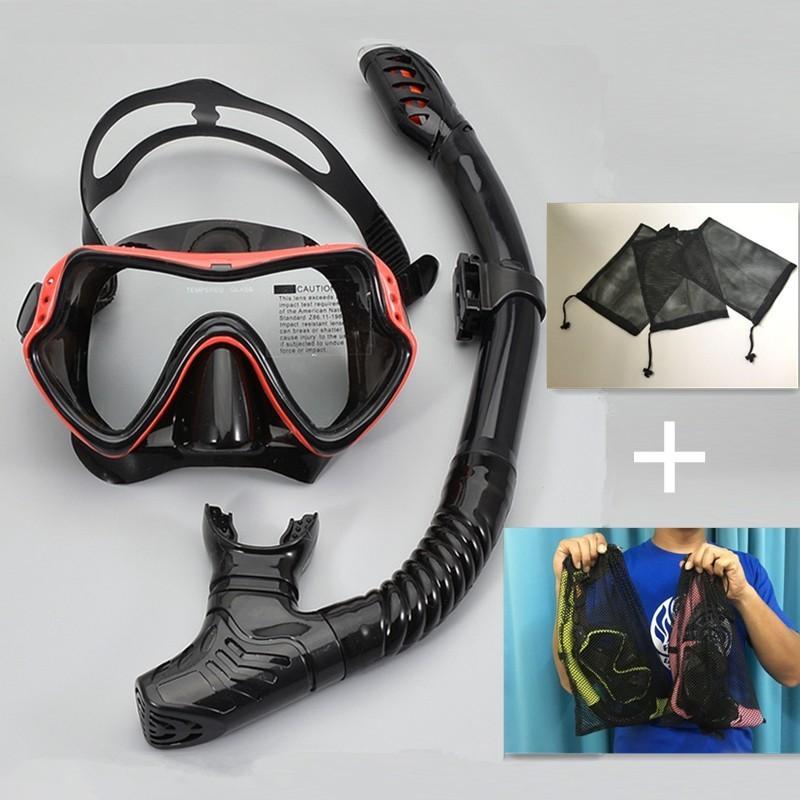 Professionelle Tauchmaske Schnorchelset Outdoor Tauchtrainingsausrüstung Silikon Tauchbrille Atemrohr Neu