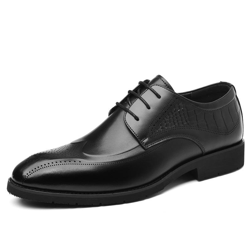 

Leather shoes men s 2025 spring new Brock trend men s shoes British style office shoes 2025 37