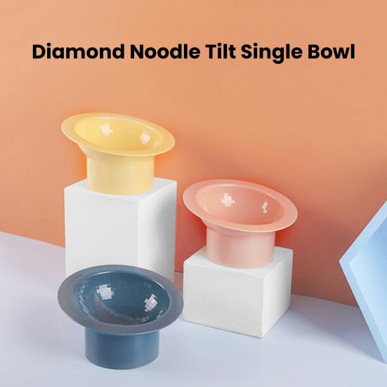 

Миска для корма для домашних животных Большая емкость, наклон на 15 градусов, ударопрочная, без BPA, гладкая поверхность, защита от удушья, надежная, наклонная, нескользящая миска для корма для домашних животных