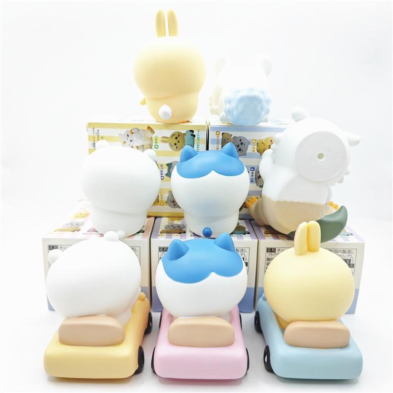 Anime Joyful Pvc Bear Friend 3 Selfdeprecating Car Model Figurine Blind Collectible Box