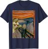 The Scream Cat By Munch Edvard Famous Painting Funny Cat Art T-Shirt