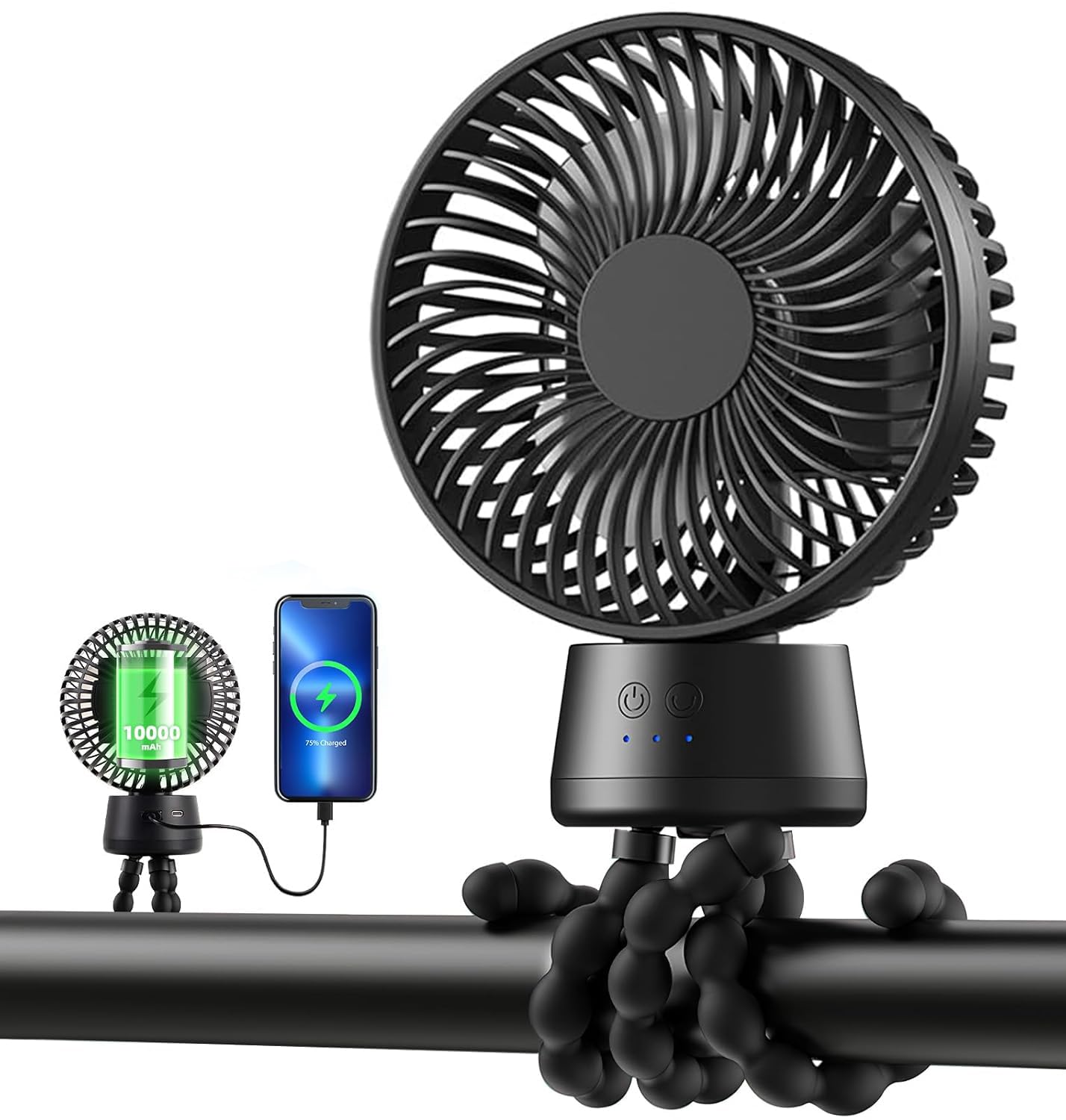 

Tigwiss Портативный Маленький Мини USB Автоматический 3 Уровня Воздушного Потока Ход Черный Вентилятор, Перезаряжаемый, 10 000 мАч, Циркулятор, Вентилятор, Вентилятор, Колебание, Беспроводной, Тихий,