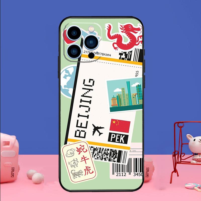 SYDNEY BOARDING PASS Traveltickets Phone Case For iPhone 17 Air 16 15 14 11 12 13 Pro Max 13 mini 15 16 Plus 16e Bumper Cover