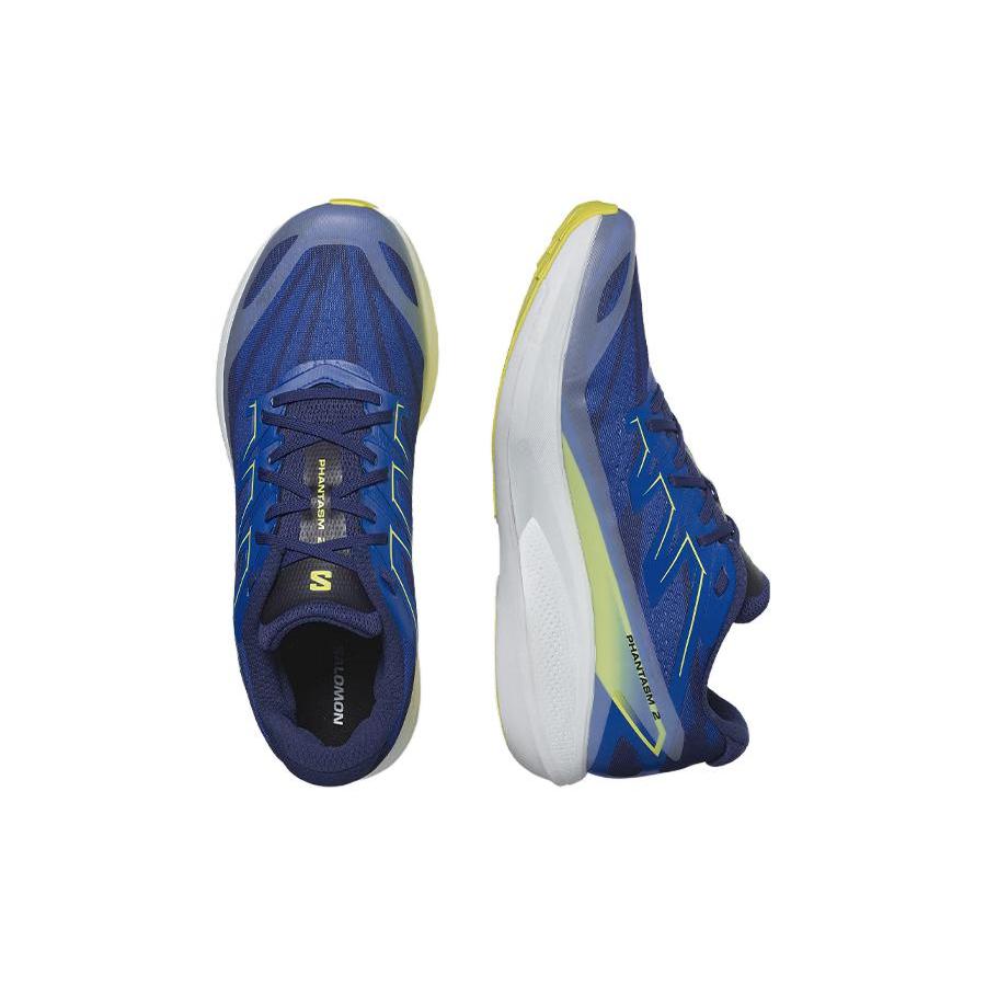 SALOMON Phantasm 2 Cushioning Breathable Low top Running Shoes Men's Blue Yellow 473829