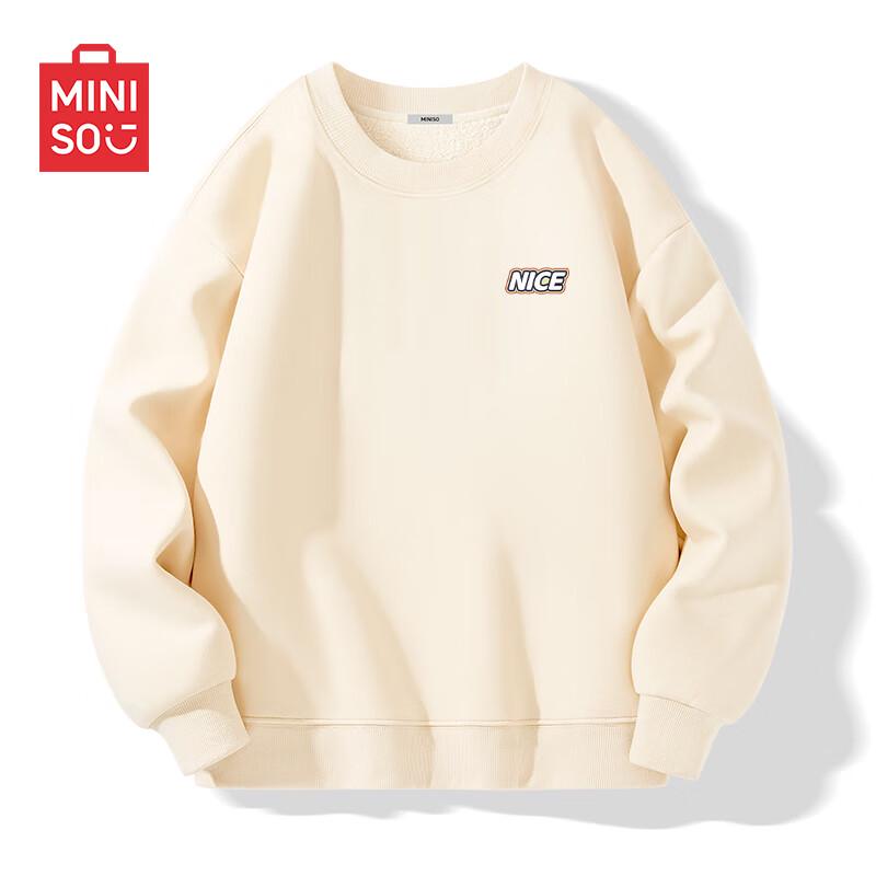 MINISO Men's Fleece-Lined Crew Neck Sweatshirt