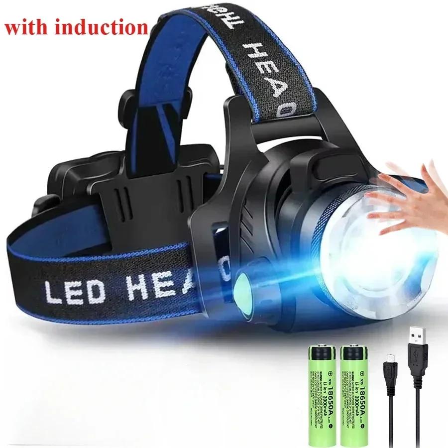 XIWANGFIRE T6 LED Headlamps Bright Heal Lamp18650 Long Endurance Lamp Rechargeable 3 Modes Torch Zoom Fishing Working Lantern