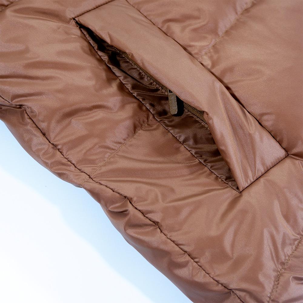 Lulu Kurze Kältebeständige Daunenjacke mit Kapuze: 4-Gitter-Puff, Abnehmbar & Warm für Herbst/Winter-Fitness