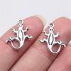 10pcs Charms Chameleon Gecko House Lizard Handmade Craft Pendant Making Vintage Tibetan Bronze Silver Color DIY For Necklace