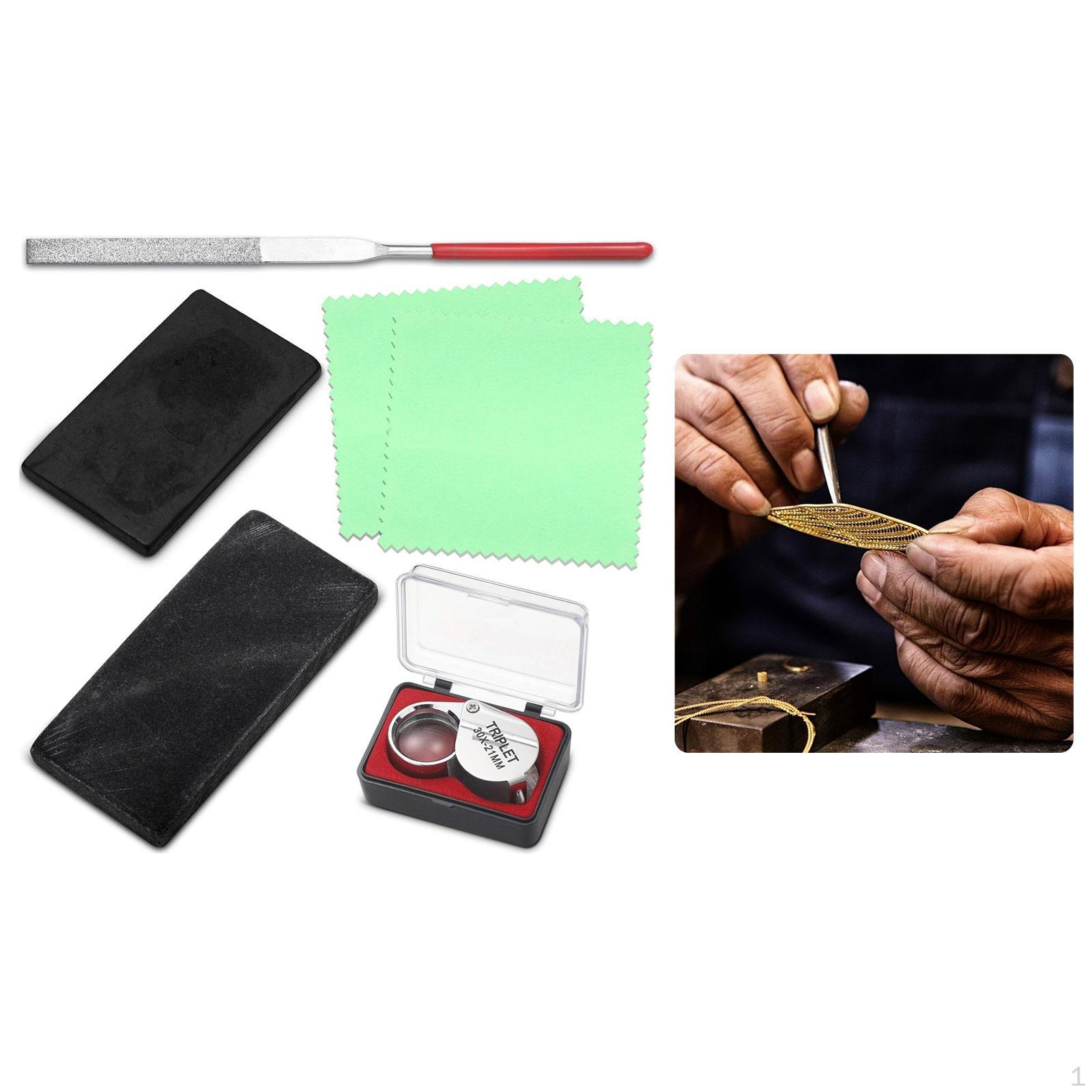 Gold Testing Stone Scratch Test Tool Accurate Purity Portable Supplies, Touchstone