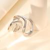 Hollow asymmetric alloy niche double-line geometric gold-plated bracelet simple atmosphere Hollow bracelet