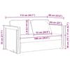 Floor Sofa with Sleep Function Dark Gray 112x174x55 Cm Fabric