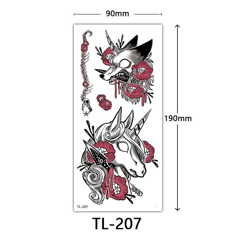 Flower Tattoo Stickers, Color Sketch Tattoo Stickers, English Letters, Wedding Photography Tattoo