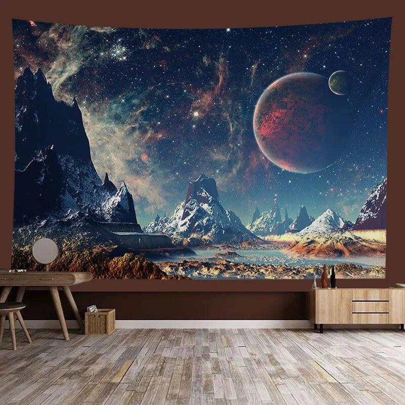 Universe Starry Sky Nebula Planet Background Tapestry Background Cloth Room Living Room Home Decoration Hanging Cloth