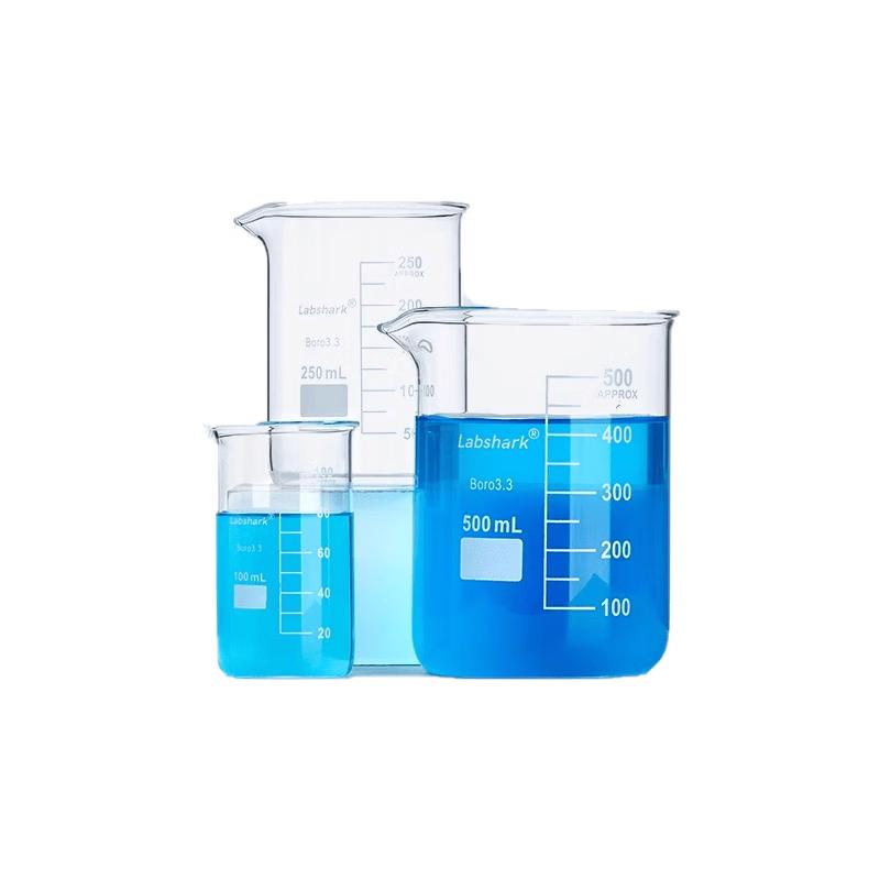 Labshark Low Form Borosilicate Glass Beaker