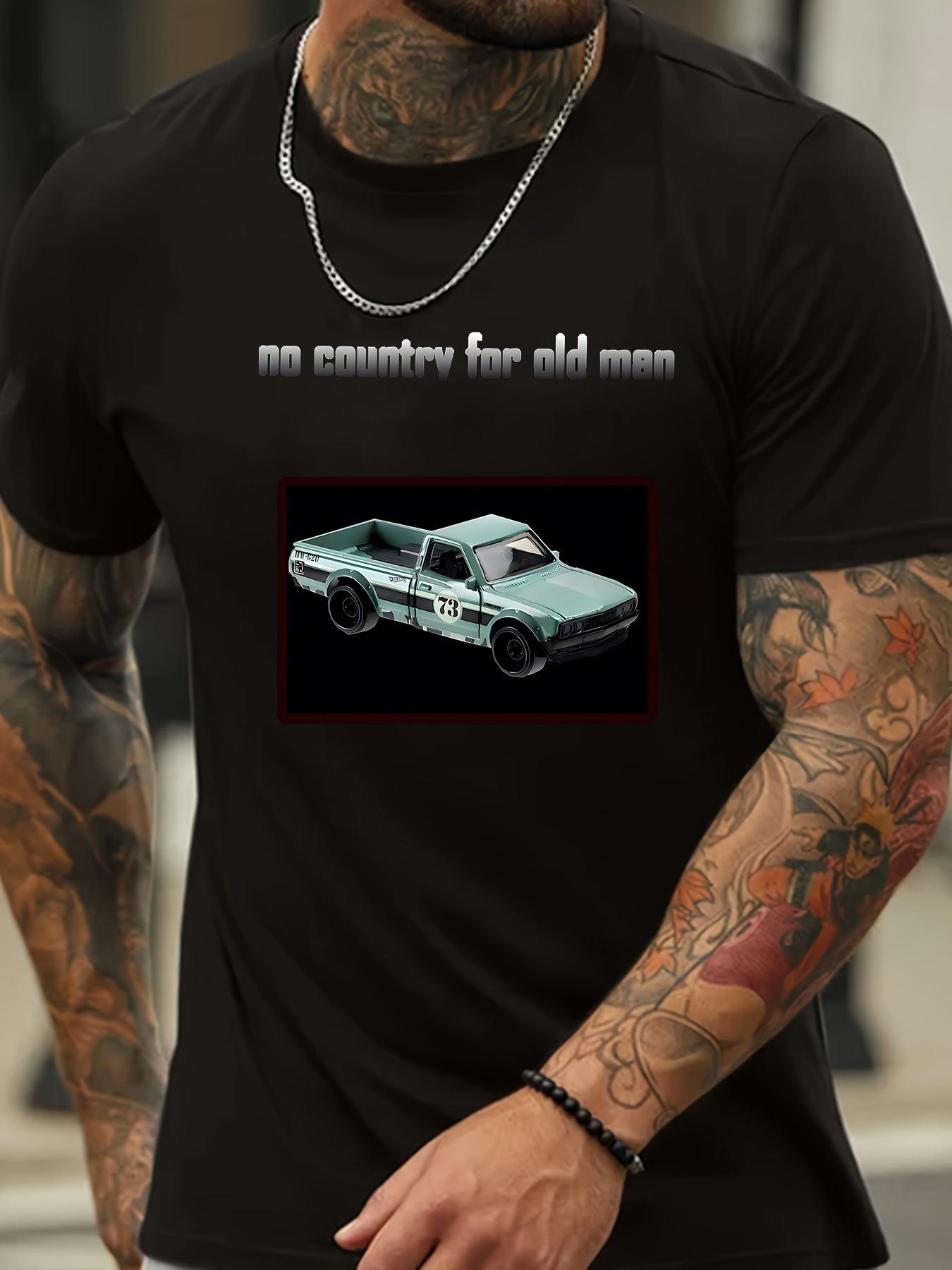 Vintage Car Graphic T-shirt - No Country for Old Men Design XXL