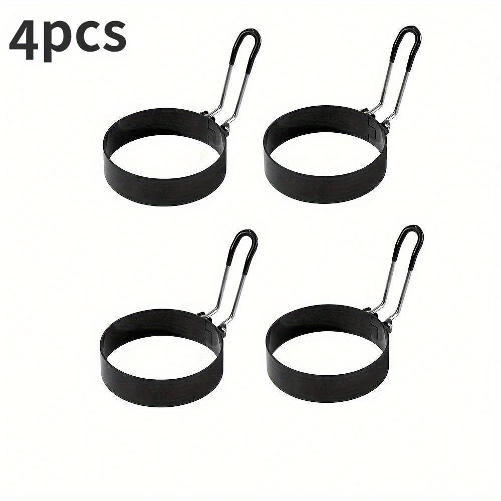 

4Pcs/Set Egg Rings Stainless Steel Egg Molds for Frying Round Egg Cooker Ring for Griddle Breakfast Cooking Fried Egg Rings Nonstick Mold 4Pcs
