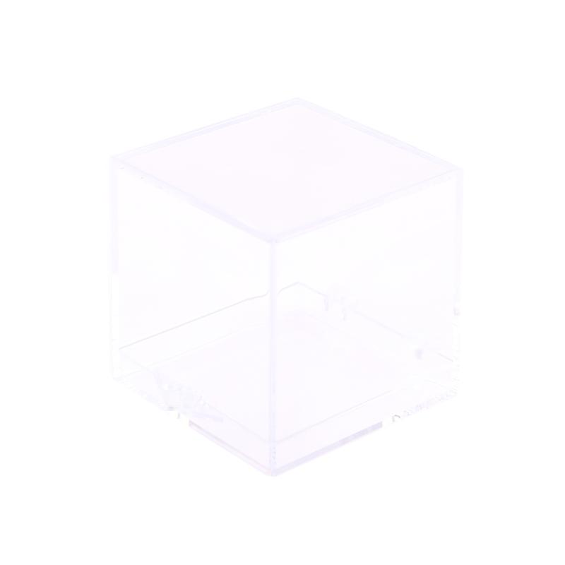 1Pc Storage Boxes Lids Gemstone Display Coin Clear Container Specimen Mini Square Cube Acrylic Case Rough Mineral Standard