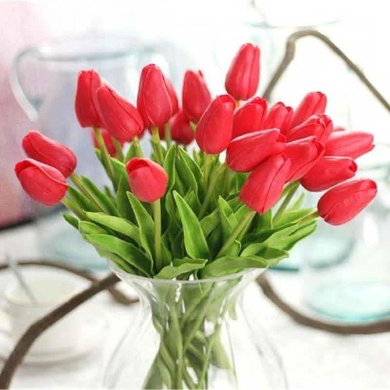 1pcs New Handmade Tulip Wedding Bouquet Brooch Bridal Bridesmaids Flowers Home Decor