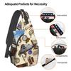 Witch's Tool Pattern Chest Bag for Boy/Girls Best Children Gift 2D Cartoon Large Capacity Outdoor Sports Leisure Fitness Bag