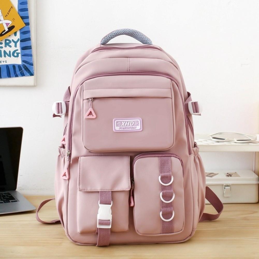 Large Capacity Laptop Rucksack Multi-pocket Travel Schoolbag Cute School Backpack Women
