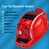 Six-Fan Multifunctional Cooling Hat with Solar Bluetooth Headlamp
