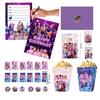 1-12pcs Kpop Hunters Birthday Invitation Card Girl Birthday Party Sticker Envelope Gift Box Birthday Party Tableware Banner Deco