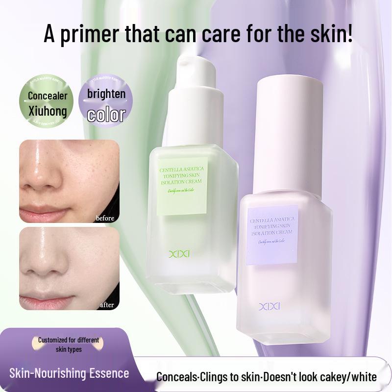 Xixi Centella Asiatica Tinted Moisturizing Primer: Brightening, Non-Caking Concealer with Sunscreen