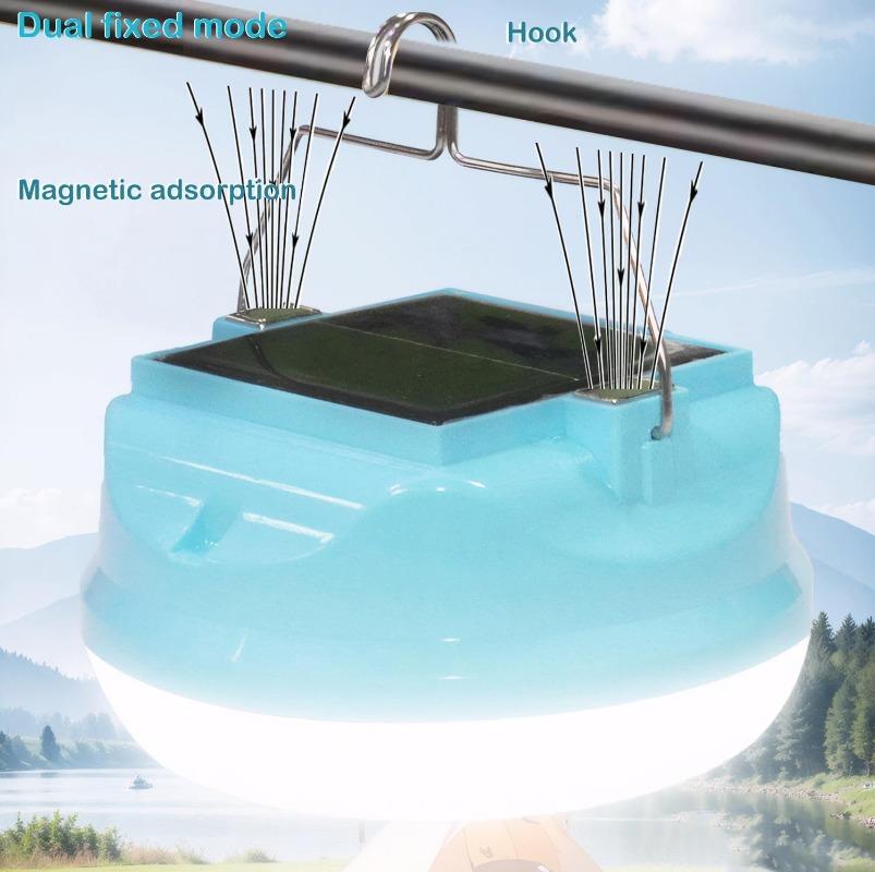 Charging Light Bulb Solar Bread Light Magnet Adsorption Hook Camping Tent Light Portable Handheld Light Emergency Light